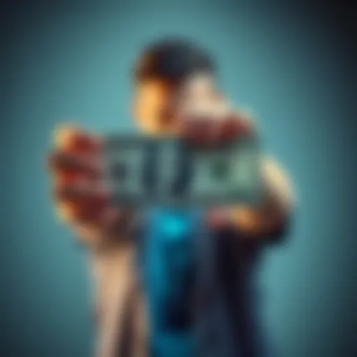 A person proudly displaying a hundred dollar bill, symbolizing financial achievement and success.