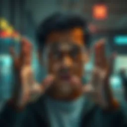 A distressed individual looking for assistance, expressing frustration with automated responses, seeking genuine support from real people, showing hands raised in a plea for help.