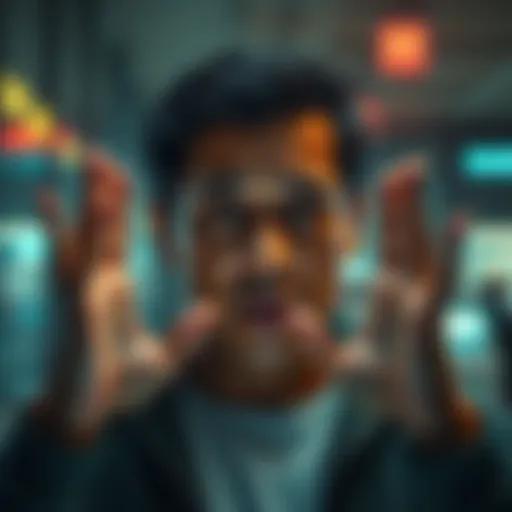 A distressed individual looking for assistance, expressing frustration with automated responses, seeking genuine support from real people, showing hands raised in a plea for help.