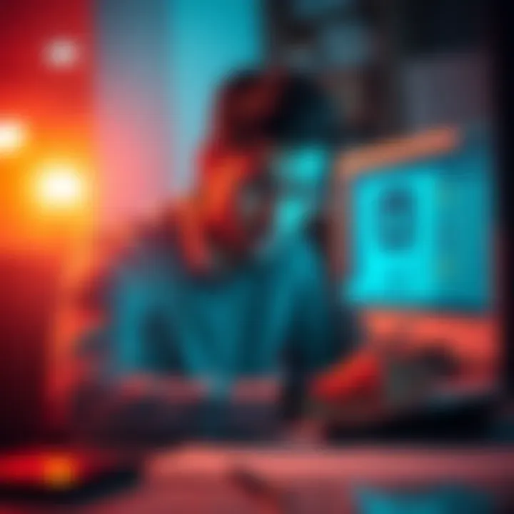 A person looks stressed while looking at their computer screen, realizing important files are missing