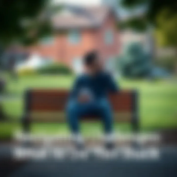 A person sitting on a park bench, looking thoughtful while holding a notepad, representing decision-making and life's challenges.