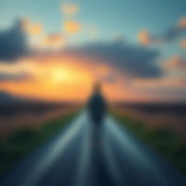 A person stands at a crossroads, looking at two paths: one leading to completing tasks and the other towards a mayoral campaign.