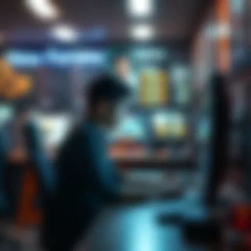 A person sitting alone at a computer, looking frustrated while browsing forums, symbolizing feelings of isolation in online communities.