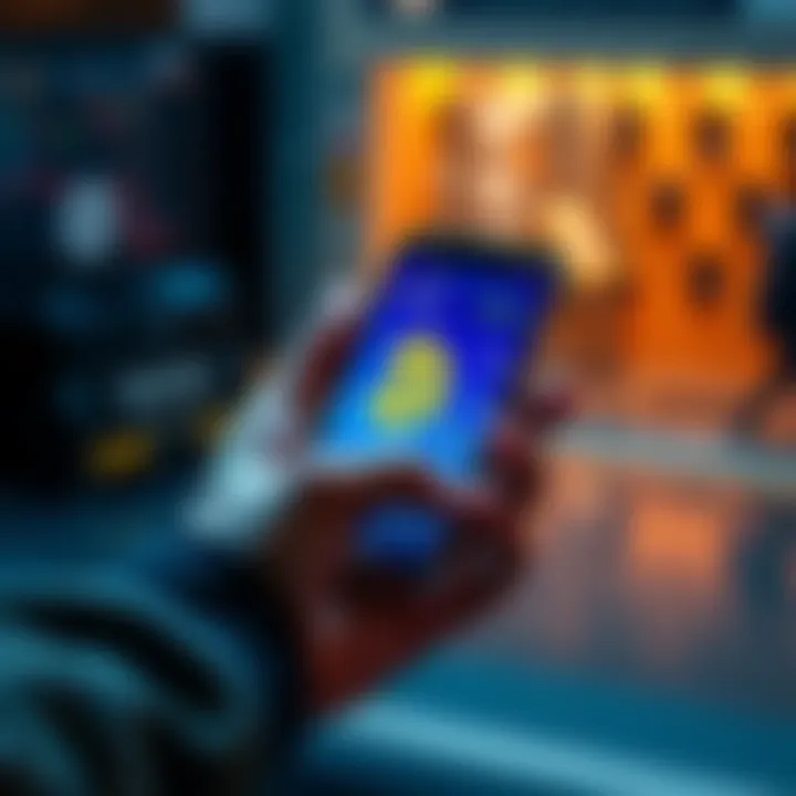 Individual firmly holding a smartphone that shows cryptocurrency data, symbolizing strong investment commitment