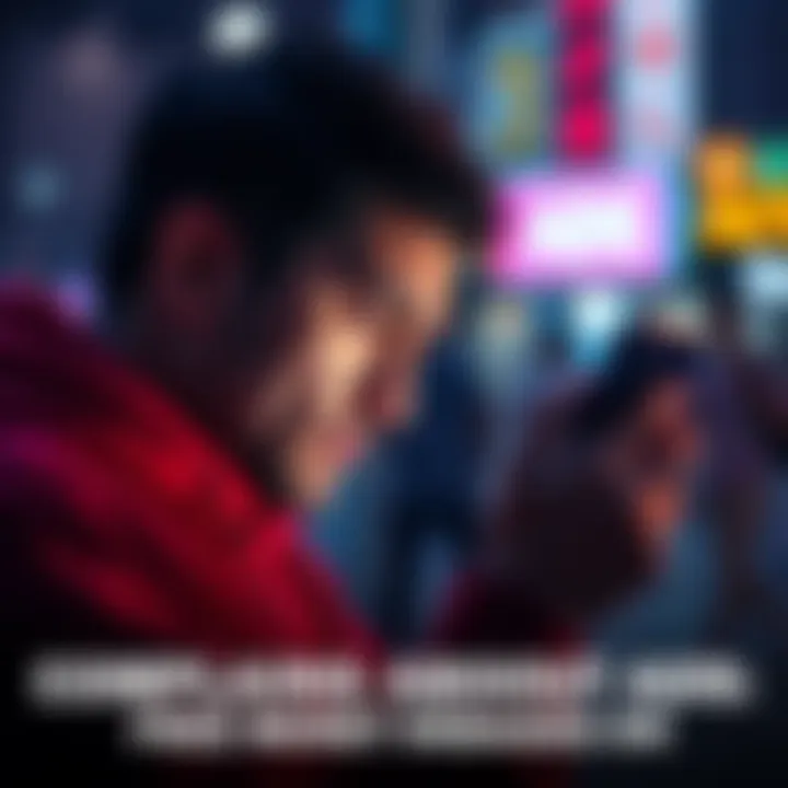 A person frustrated while viewing ads on a mobile app that offers free money