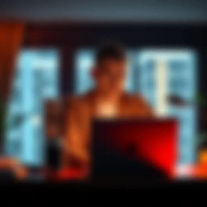 A person sitting at a desk, looking concerned while checking their laptop for crypto losses following recent tax law changes.