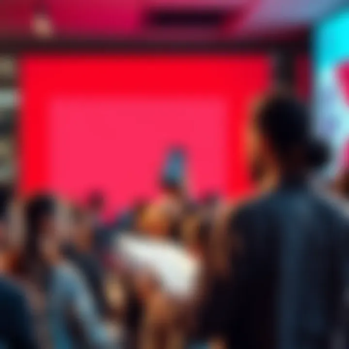 Person presenting a scheme A confident individual presenting a questionable investment scheme to a naive audience