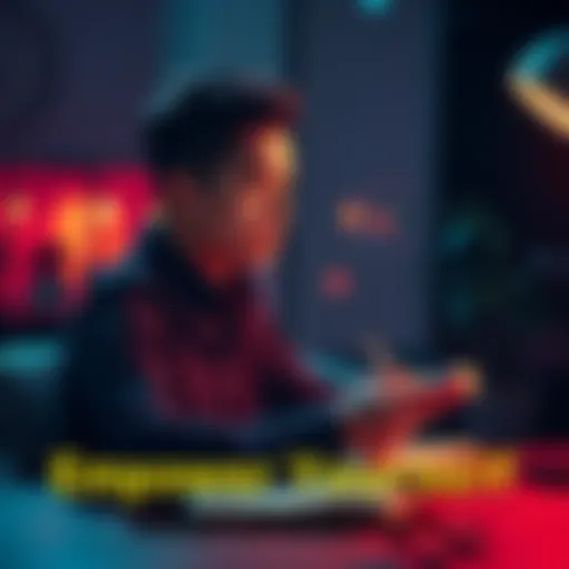 A person sitting at a desk with a notebook and pen, pondering ideas and writing down thoughts, symbolizing the power of independent thought.