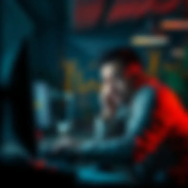 A person sitting at a computer looking frustrated while checking their staking account for fund withdrawal issues