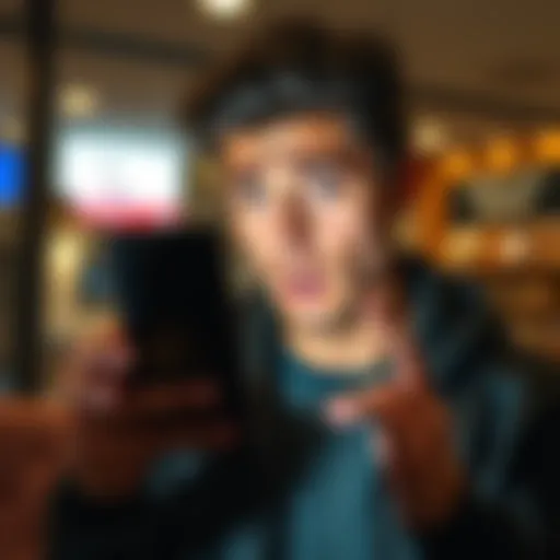 A person appears concerned while checking a smartphone, reflecting anxiety over potential Zelle fraud.