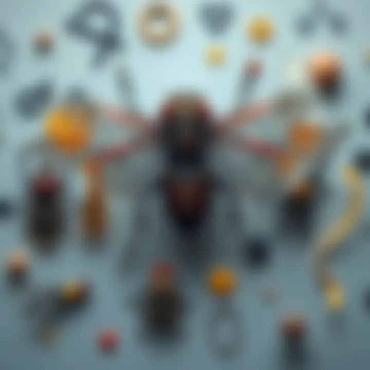 Philosophical Fly Doodles A collection of artistic fly doodles showcasing various abstract shapes and patterns, symbolizing the blend of art and philosophy.