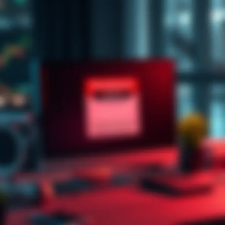 A computer screen displays a phishing email alerting about a contact number change, symbolizing a scam attempt.