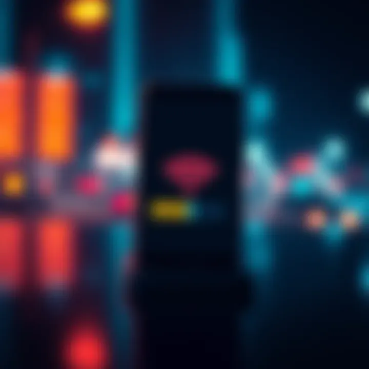 A smartphone with a Wi-Fi symbol and signal bars, depicting connectivity issues