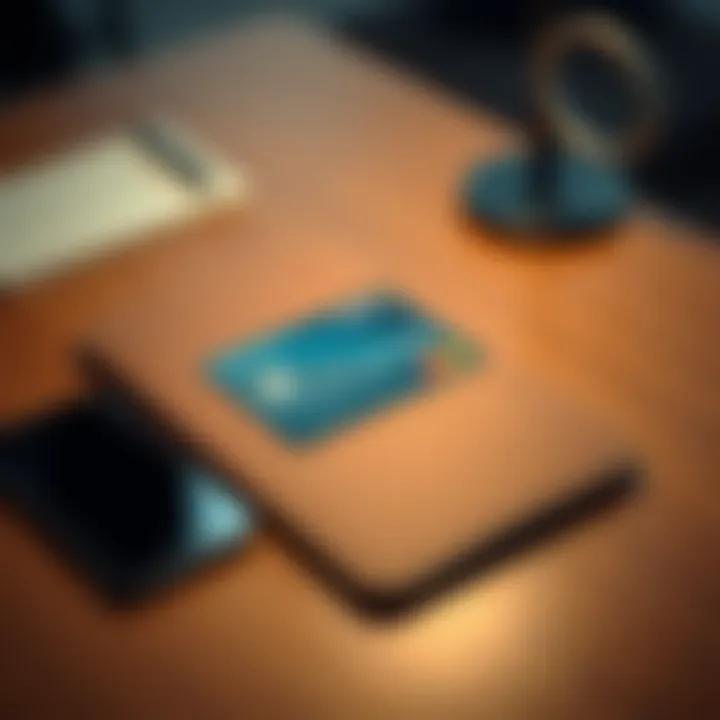A physical card resting on a wooden table surrounded by a smartphone and a notepad, symbolizing its potential return.