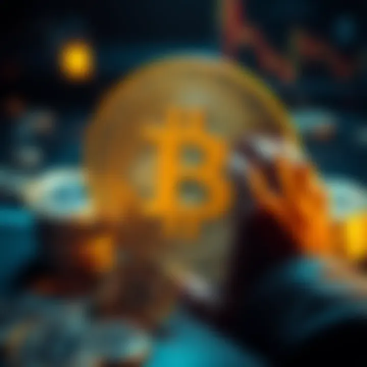 A graphic showing Pi cryptocurrency coins with a distressed person looking at their empty wallet, symbolizing transfer delays.