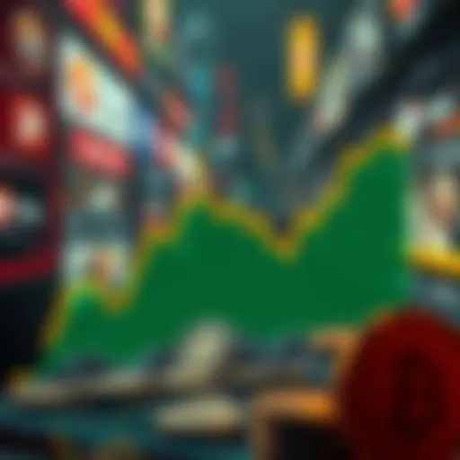 A graphic showing a downward trend in cryptocurrency value with a focus on Pi, highlighting its 90% drop since February 2025, and depicting ads in the background to represent management's profit.