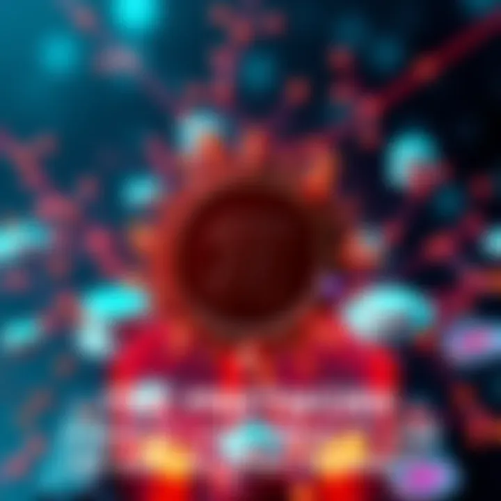 A visual representation of digital currency and blockchain technology with elements symbolizing the Pi Network and connectivity.