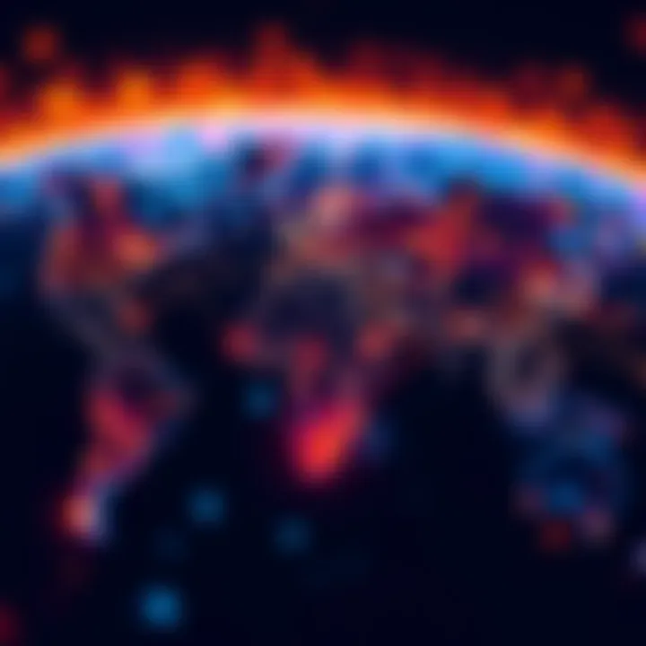 A map showing the connections between Pi Nodes across the globe, illustrating how they communicate with each other.