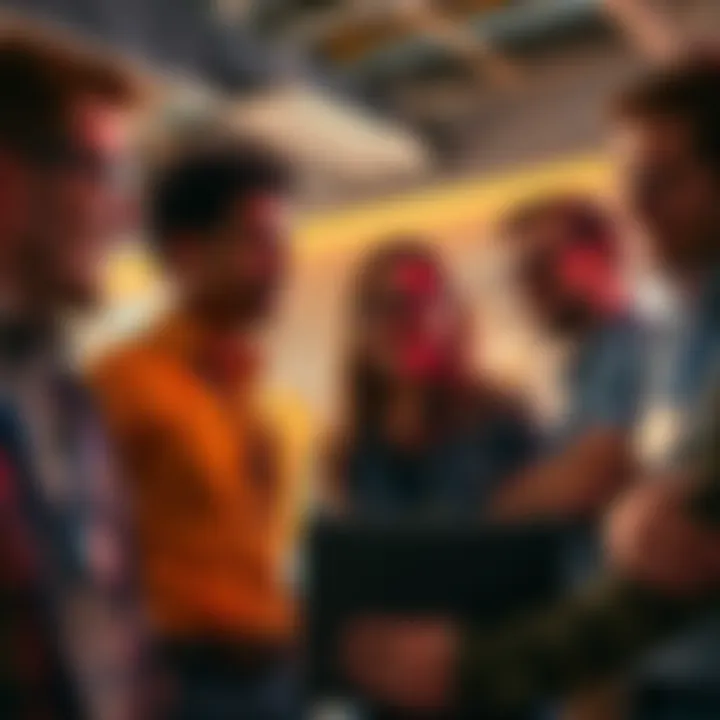 Pioneers Engaging in Project Discussion Group of people discussing new project ideas with excitement and cautious optimism.