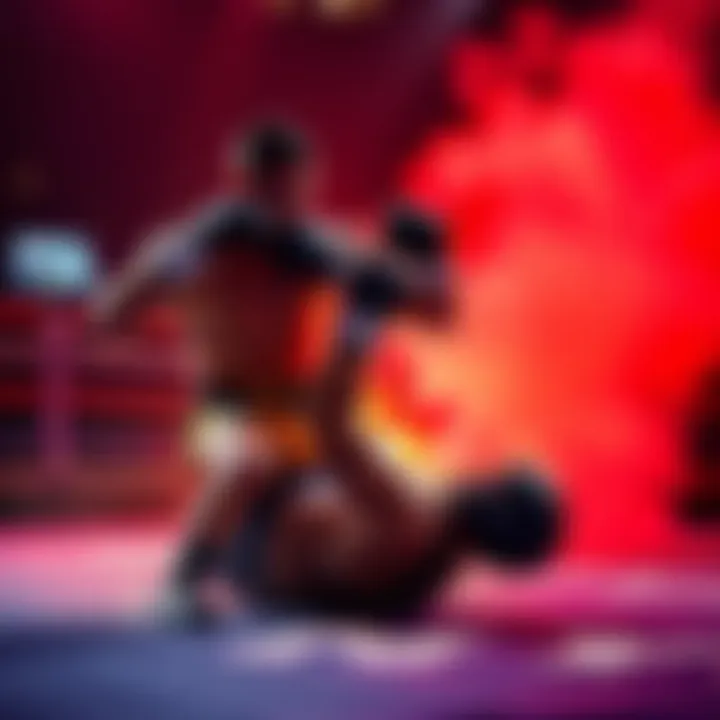 Pitts performs a strategic takedown during a recent match, showcasing skill and precision