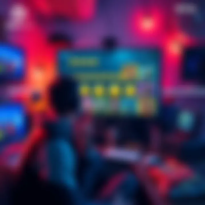 Player celebrating RNG luck A gamer looks excited while staring at a screen showing multiple 5-star character pulls, surrounded by gaming gear and snacks.