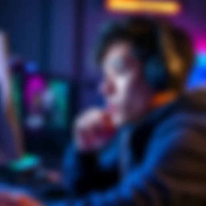 A gamer looks at the screen pondering the completion of their gaming pass with a focused expression