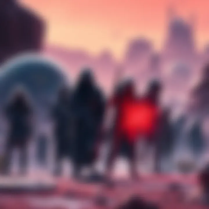 Group of game characters facing toxic effects before entering the mesa area