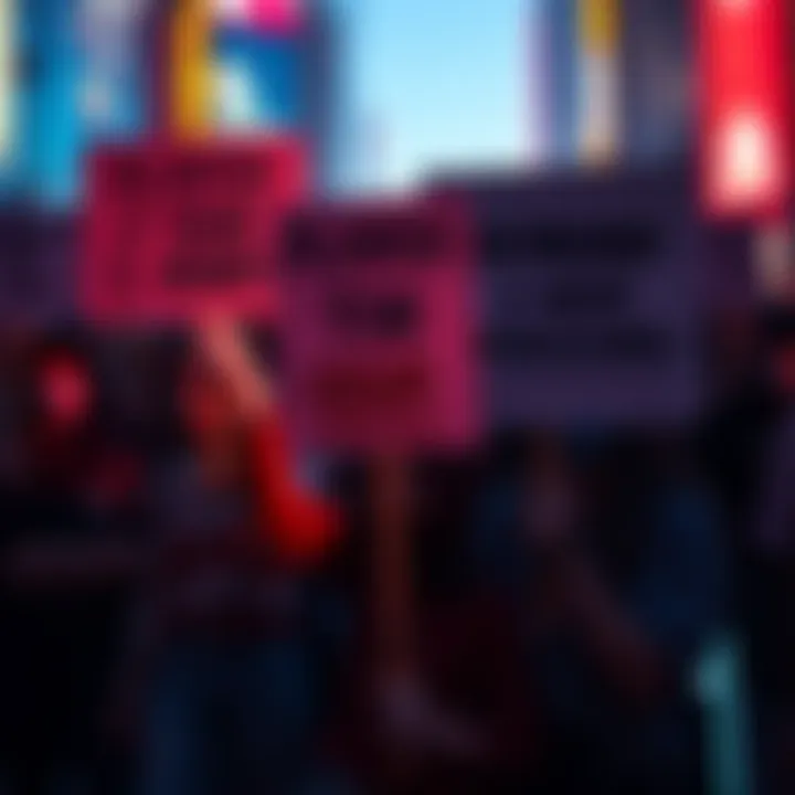 A group of players holding signs advocating for 2-hour minigames, showcasing their frustration over the new 3-hour game length policy