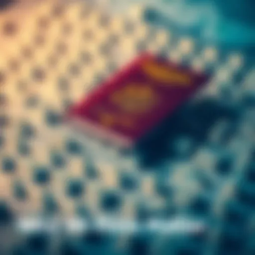 A visual representation of 40 plots in a grid layout with a passport placed on top, symbolizing investment and mobility benefits.