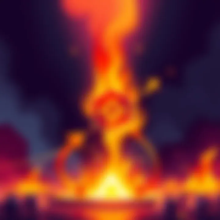 Illustration showing a digital representation of the Pocket Network logo with flames symbolizing the new burn mechanism and arrows indicating increased utility and growth.