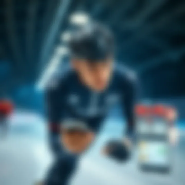 Poland's speed skater in a financial crisis A Polish speed skater looking worried while checking their phone for crypto payment updates amid a political scandal