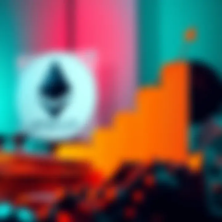 A graphic showing a rising graph with Polkadot logo and Ethereum logo in the background, symbolizing the shift in investor interest.