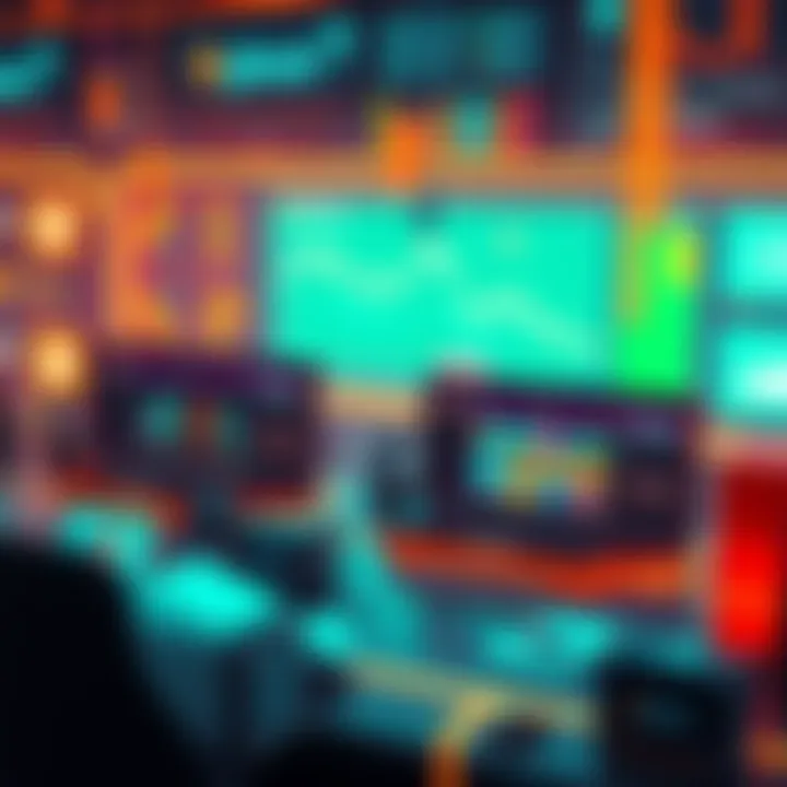 A visual representation of the Polymarket and Kalshi platforms showing their interfaces and user interactions, highlighting the concepts of decentralization and governance