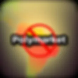 Polymarket logo with a background of a map showing Venezuela and the U.S. highlighting tensions