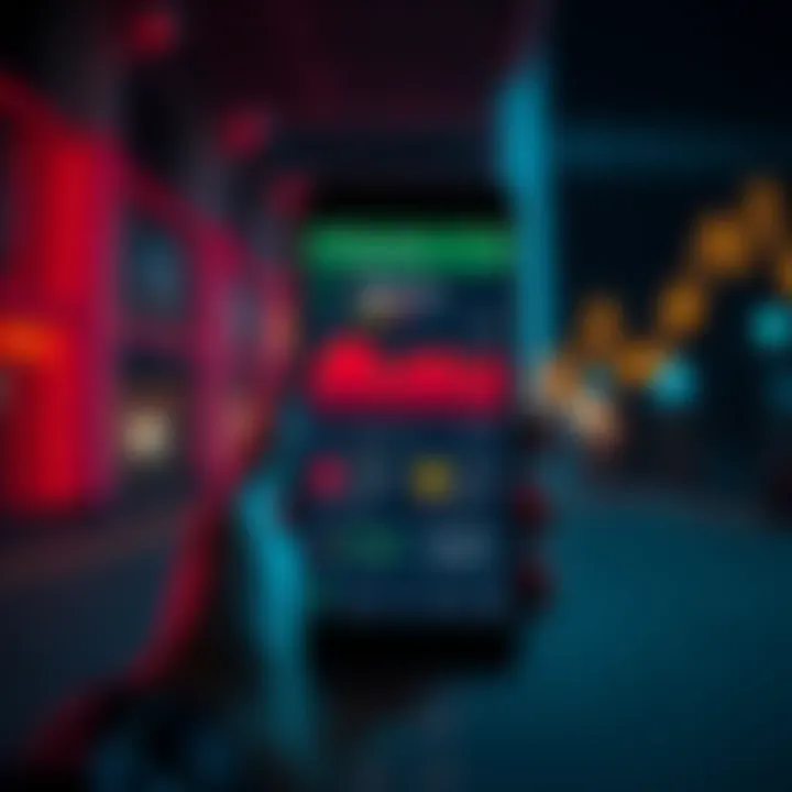 A smartphone displaying real-time profit and loss information for investment portfolios.
