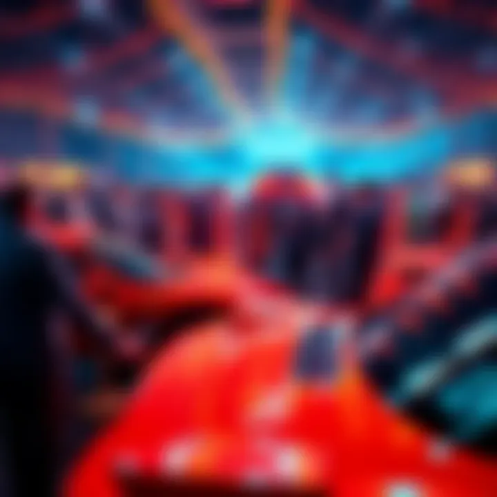 A vibrant gathering of $POWSCHE community members enjoying luxury rewards and showcasing their cars, fostering connections and innovation.