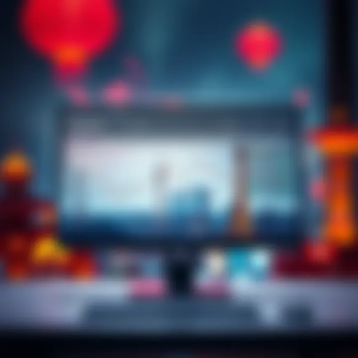 Preview of PredictAsiaX Platform A computer screen displaying the PredictAsiaX prediction market interface with Asian landmarks in the background