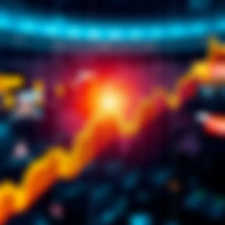 Graph showing stable prices with global turmoil background