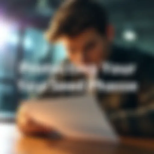 A person writing down a seed phrase on a piece of paper while looking around cautiously.