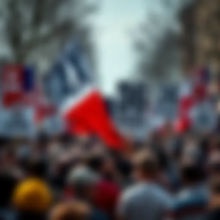 People gathered in protests holding signs against the 36% tax on unrealized gains in the Netherlands.