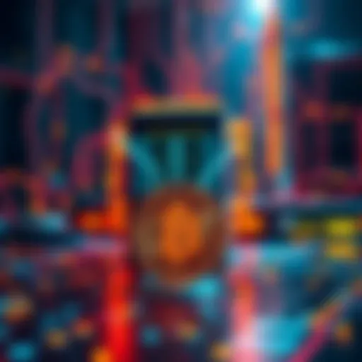 Quantum Computer Threatening Bitcoin A visual representation of a quantum computer looming over a Bitcoin symbol, illustrating the potential threat to digital currency.