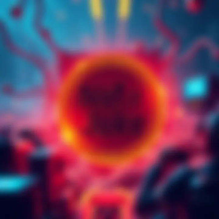 A vibrant promotional graphic for Qubic's campaign featuring text that says 'Not a Joke' and imagery related to DOGE mining and blockchain technology.