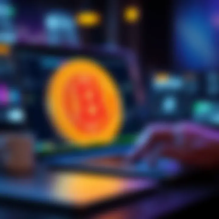 Person using Quickex on a laptop to exchange Bitcoin for Monero