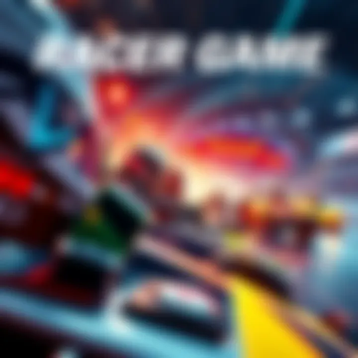 A thrilling moment in the Racer Game showing players competing for wins with intense focus and speed.