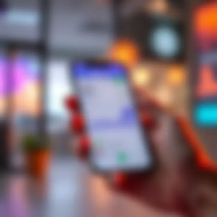 A smartphone displaying the Raiz app with a graph of savings and spending habits