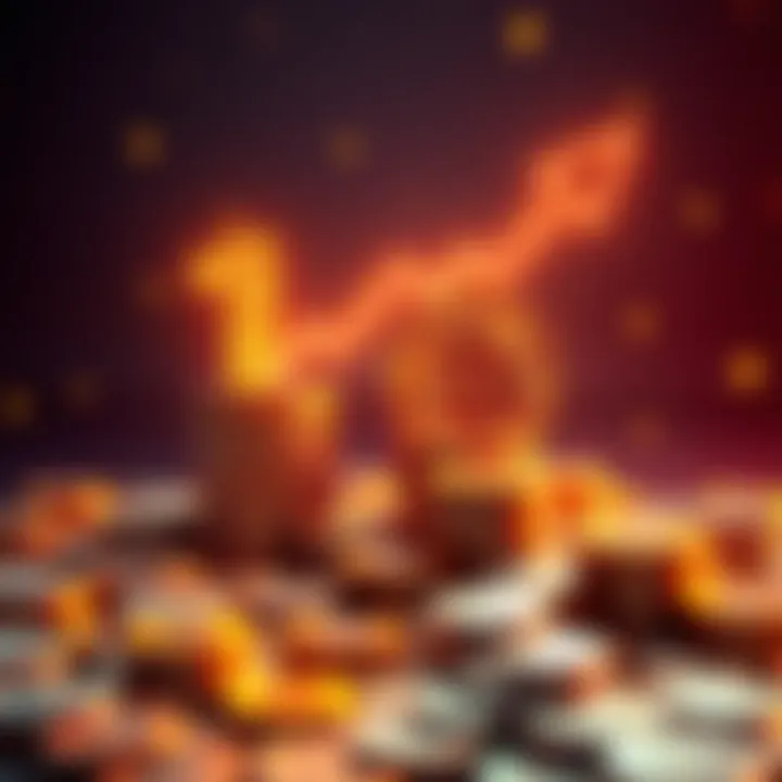 A digital representation of one million satoshis symbolizing a cryptocurrency milestone, featuring a graphic of stacked coins and a rising arrow.