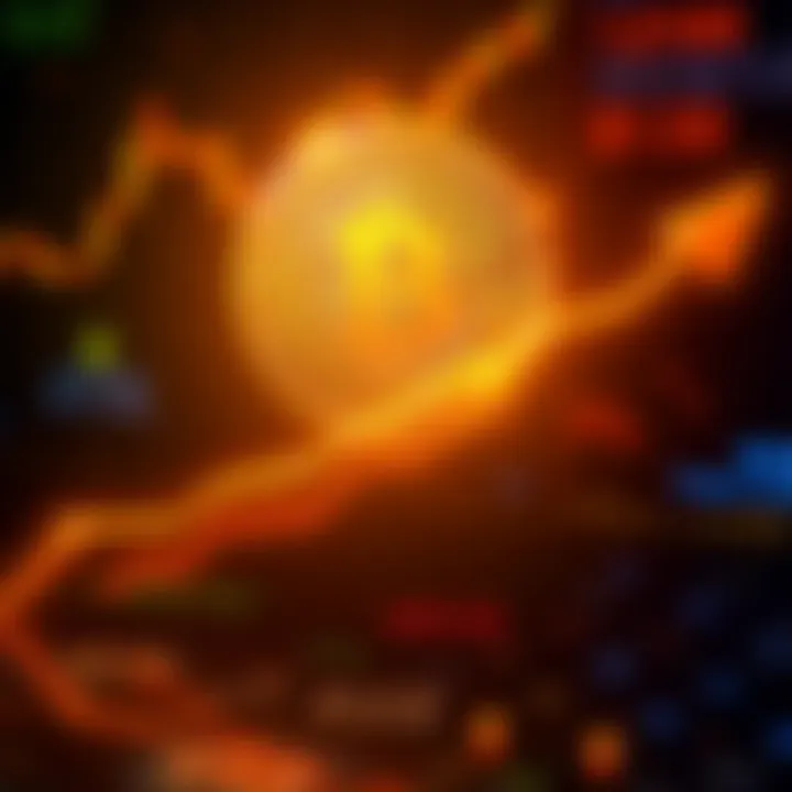 A graphic showing Real Bitcoin's rise in value compared to other blockchain protocols this month, with upward arrows and a crypto-themed background.