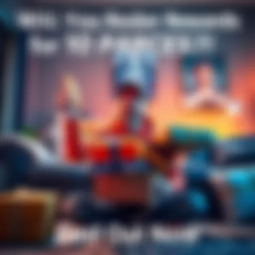 Person excitedly opening multiple packages at home