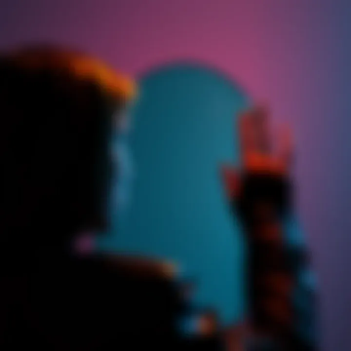 A person looking into a mirror, contemplating their identity and choices.