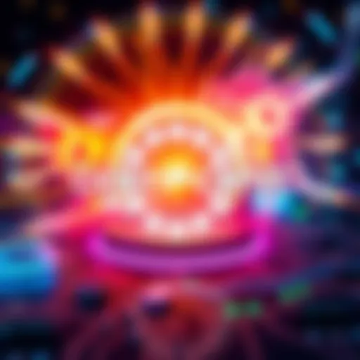 Graphic showing the DEEPPOINT logo with symbols representing AI, semiconductors, and nuclear fusion in the background
